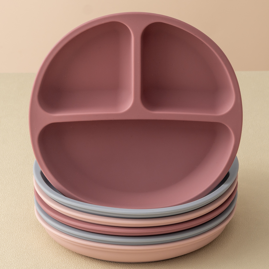 Baby Food Utensils - 1 buah piring makan silikon pengisap