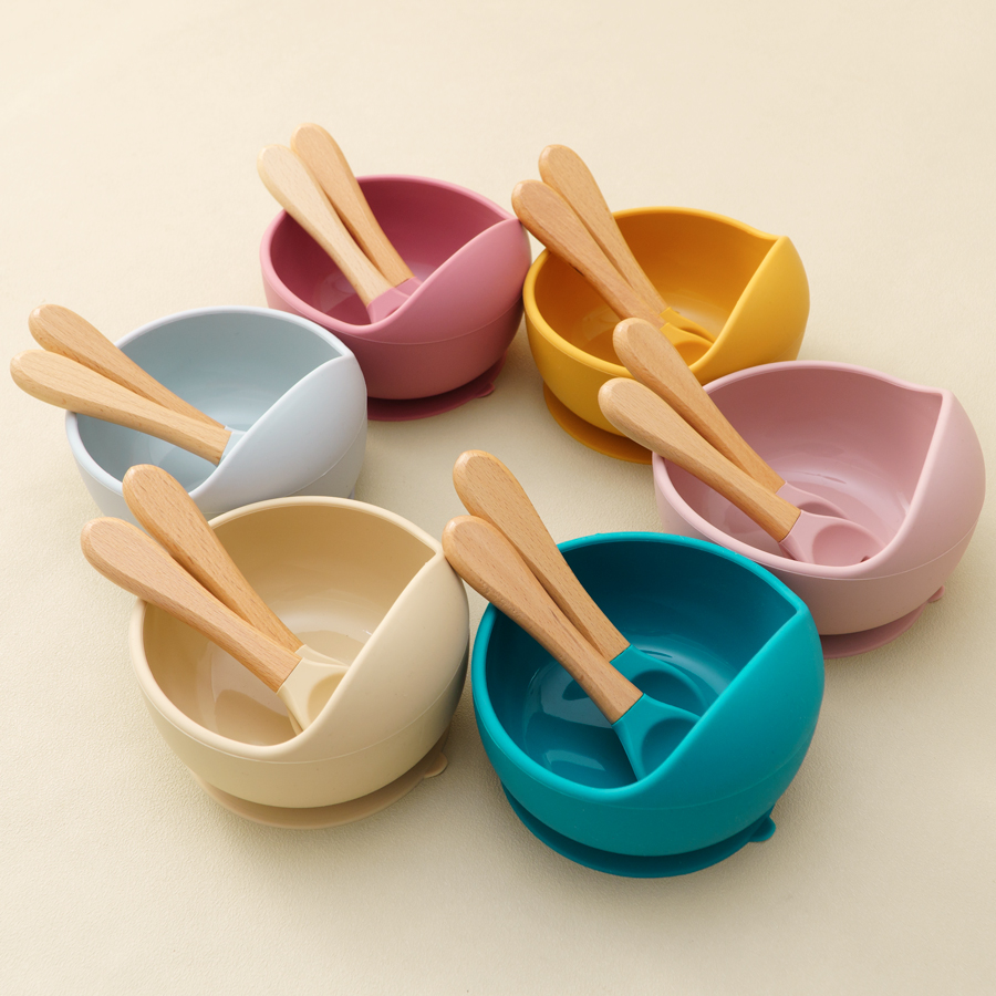 Baby Food Universe - Mamaplan Set peralatan makan silikon bayi,