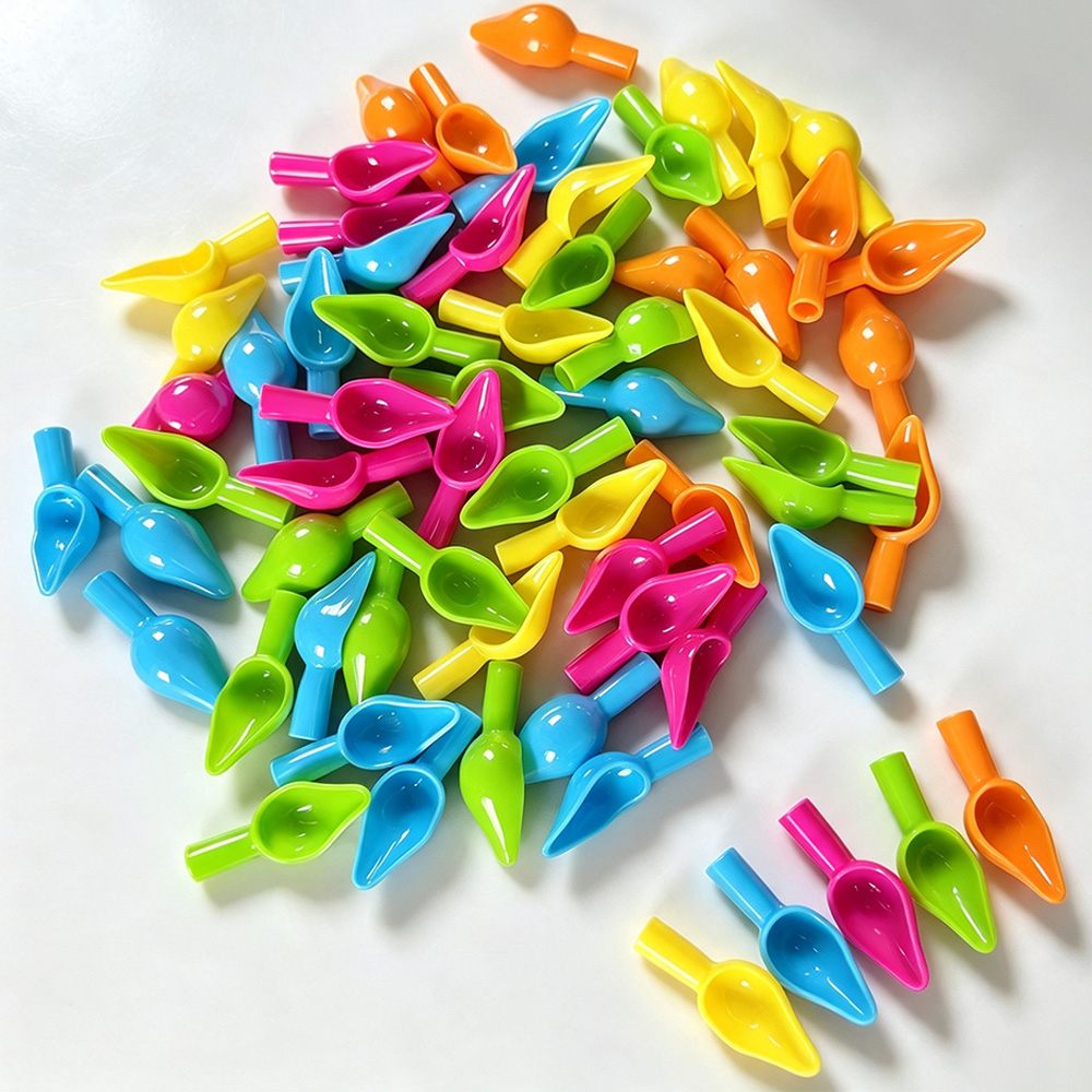 Baby Food Utensils - Sendok Makan Plastik Mini Berwarna-warni, Dapat