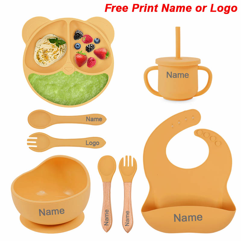 Baby Food Utensils - Set makanan silikon untuk bayi, Set