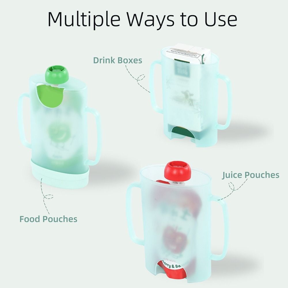 Baby Food Reusable Pouches - Tempat Penyimpanan Plastik Anti Bocor, Dapat