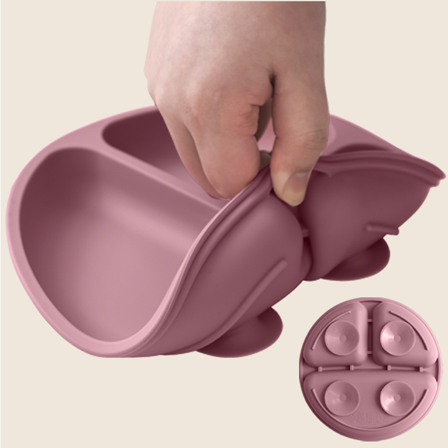 1 buah piring makan silikon pe - Baby Food Utensils ulasan dan harga