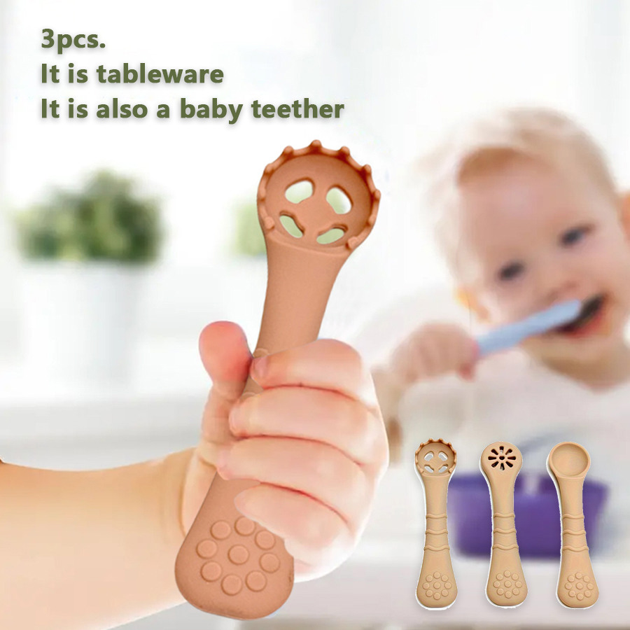 Sendok Makan Bayi Silikon Pera - Baby Food For 6 Months ulasan dan harga
