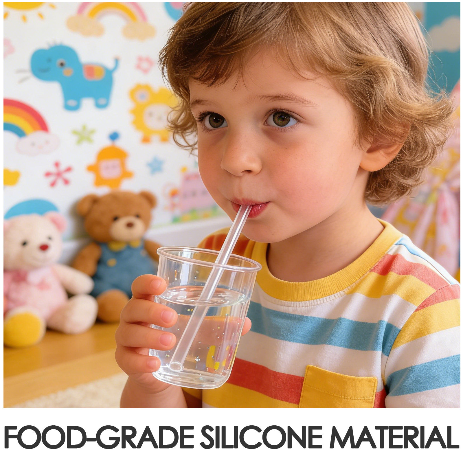 1Set Sedotan Silikon Food Grad - Baby Food Universe ulasan dan harga