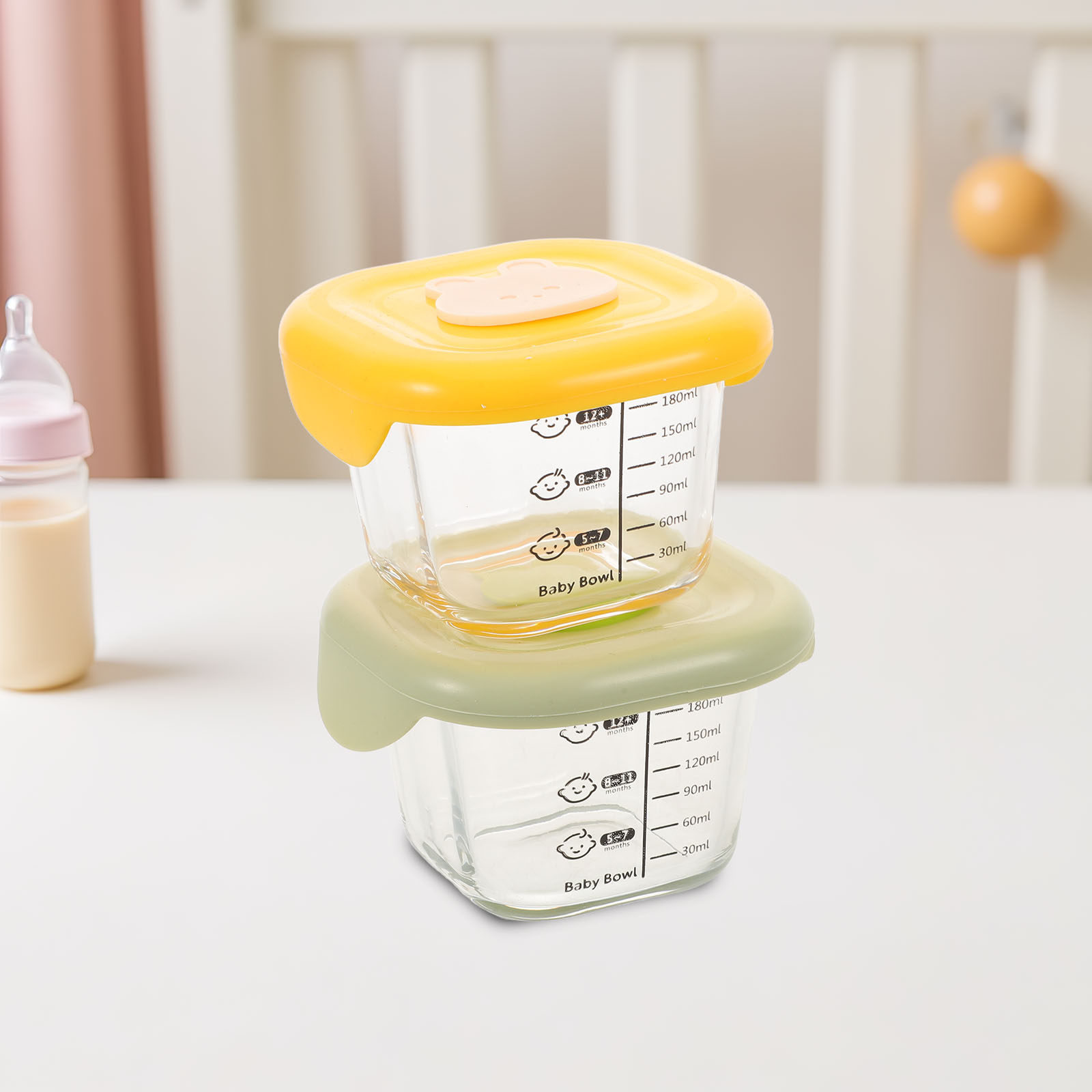 2 Buah Kotak Penyimpanan Makan - Baby Food Yellow ulasan dan harga