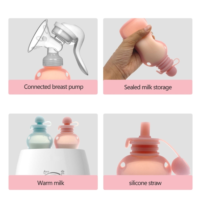 Kantong makanan bayi silikon b - Baby Food Reusable Pouches ulasan dan harga