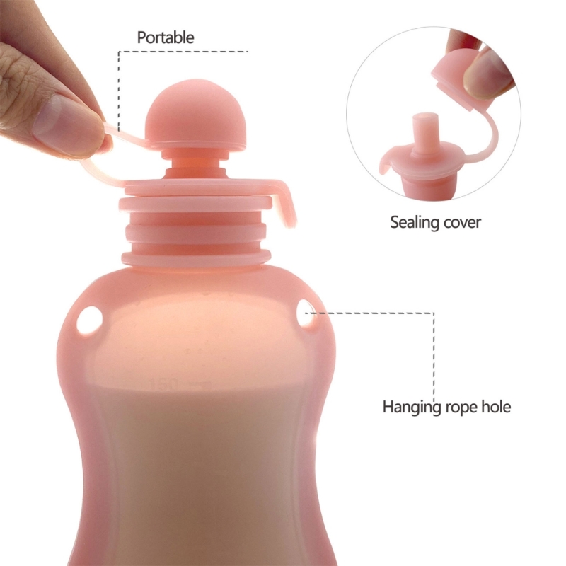 Kantong makanan bayi silikon b - Baby Food Reusable Pouches ulasan dan harga