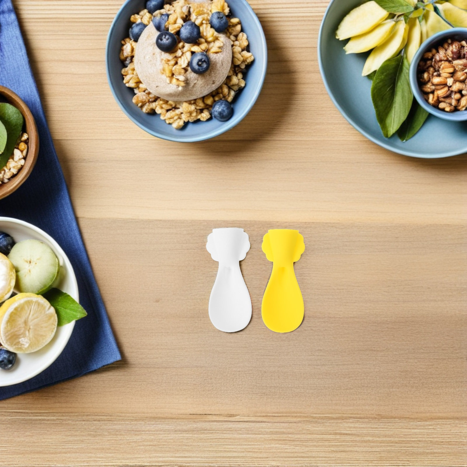 4 Buah Sendok Makan Bayi Silik - Baby Food Reusable Pouches ulasan dan harga