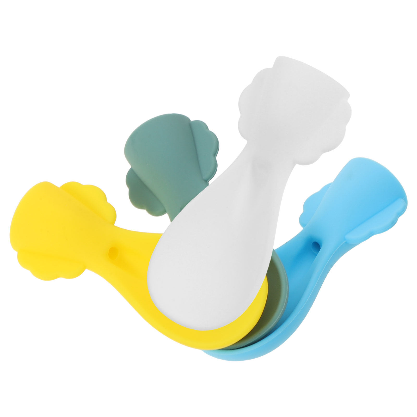 4 Buah Sendok Makan Bayi Silik - Baby Food Reusable Pouches ulasan dan harga
