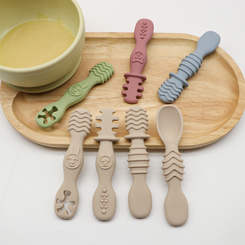 4pcs Sendok Makan Bayi Silikon - Baby Food For 6 Months ulasan dan harga